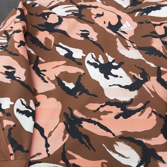 ADIDAS ALLOVER PRINT DESERT CAMOFLAGE HOODIE GQ2911 PULLOVER MENS XXL/2XL  EUC - Picture 16 of 16